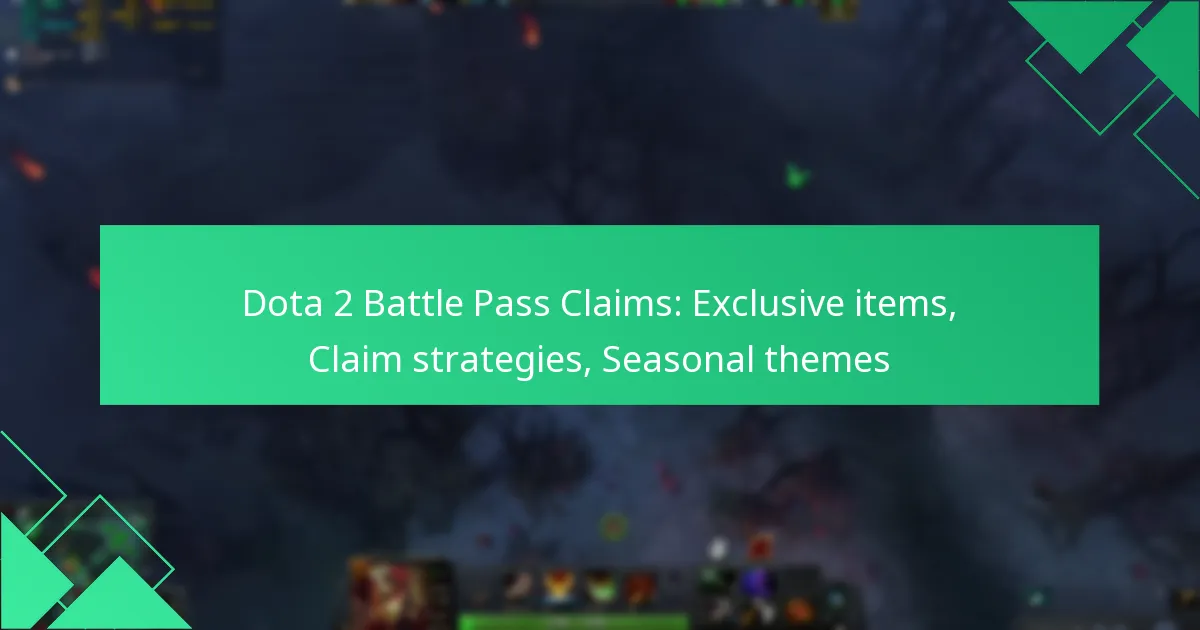 Dota 2 Battle Pass Claims: Exclusive items, Claim strategies, Seasonal themes
