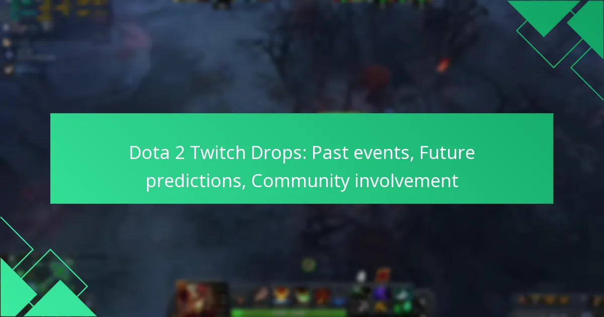 Dota 2 Twitch Drops: Past events, Future predictions, Community involvement