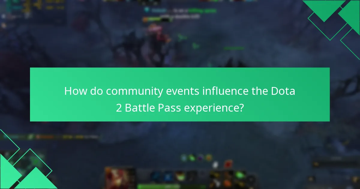 How do community events influence the Dota 2 Battle Pass experience?