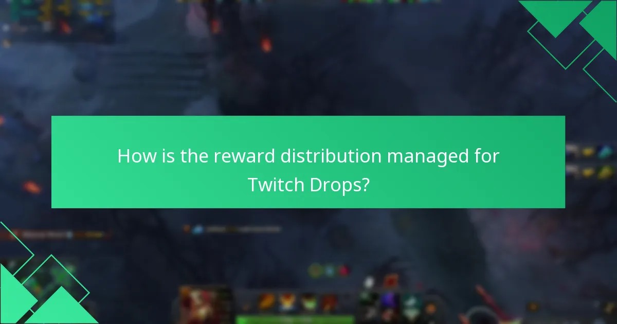 How is the reward distribution managed for Twitch Drops?