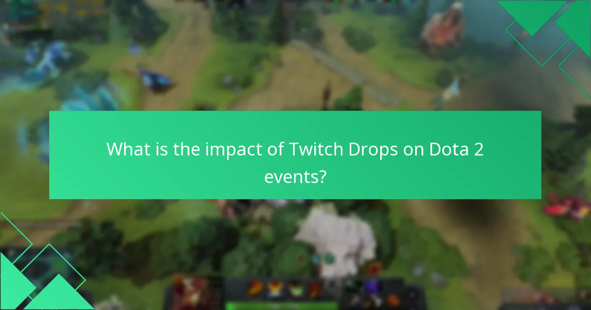 What is the impact of Twitch Drops on Dota 2 events?