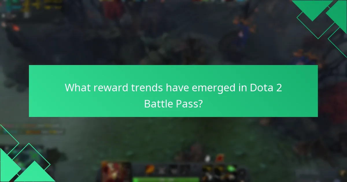 What reward trends have emerged in Dota 2 Battle Pass?